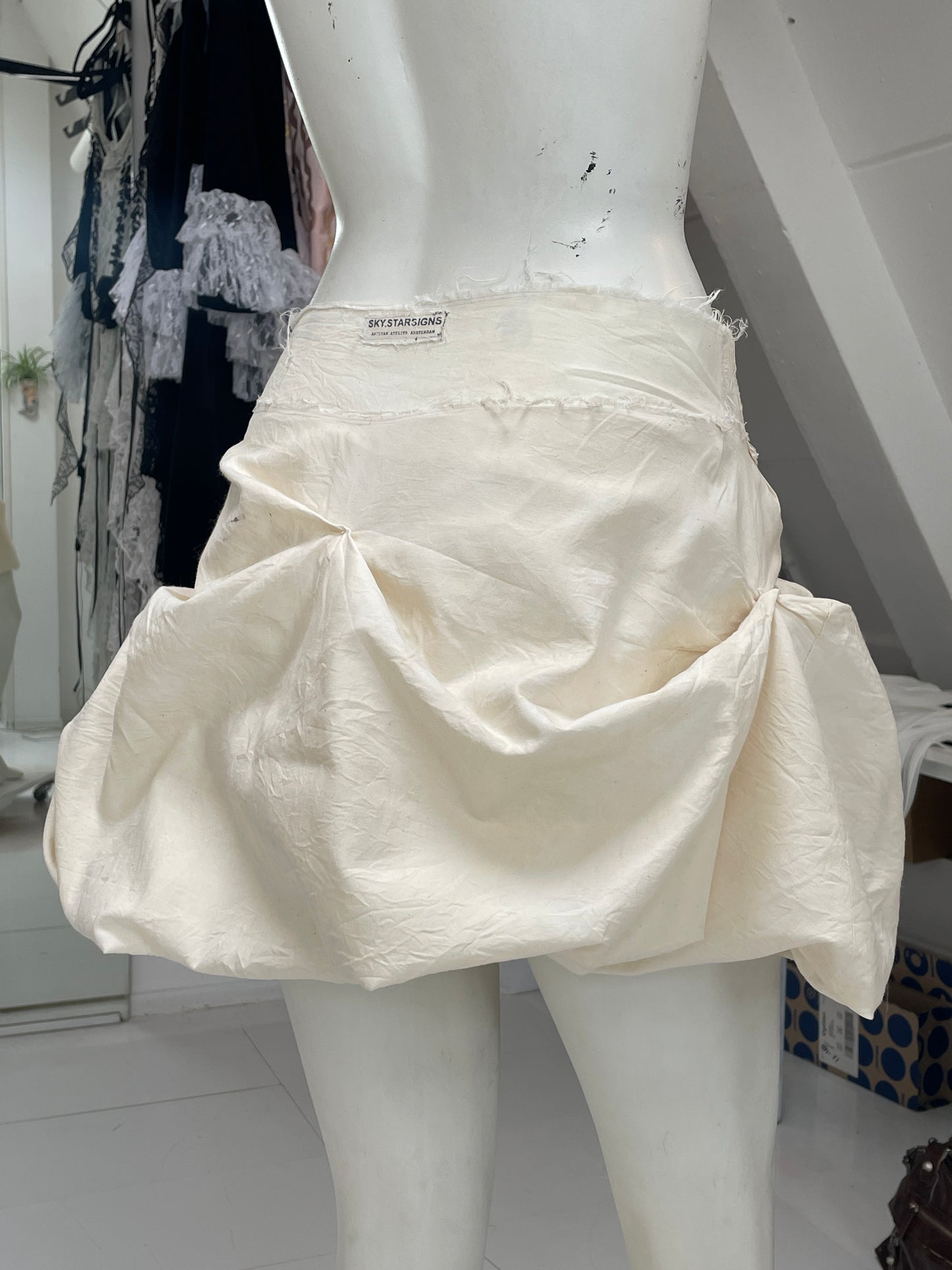 Draped Mini Skirt