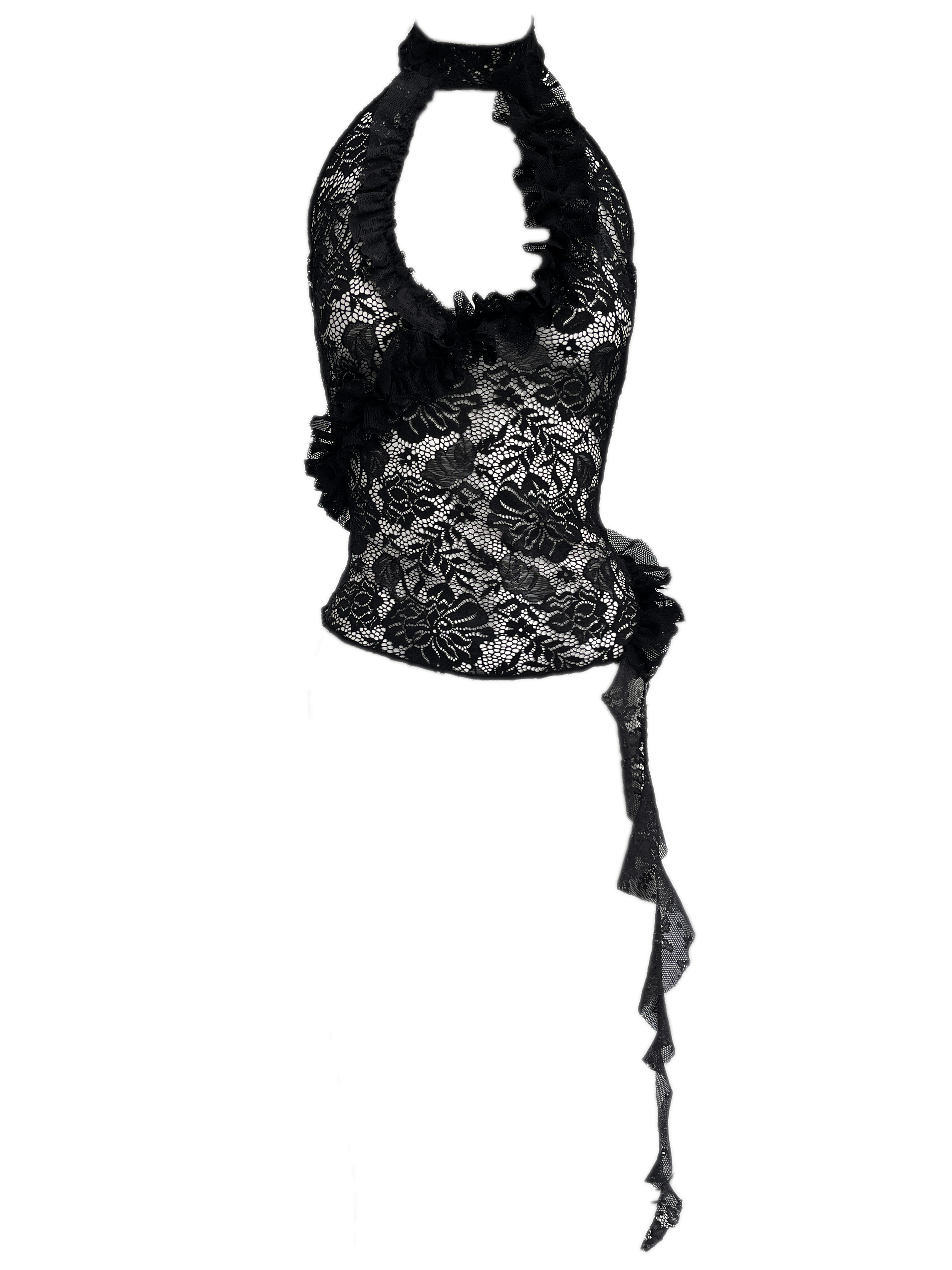RUFFLE HALTER