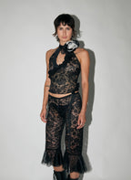 RUFFLE HALTER